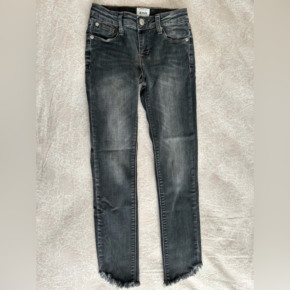 Hudson Jeans Alani ankle crop frayed jeans girls size 12